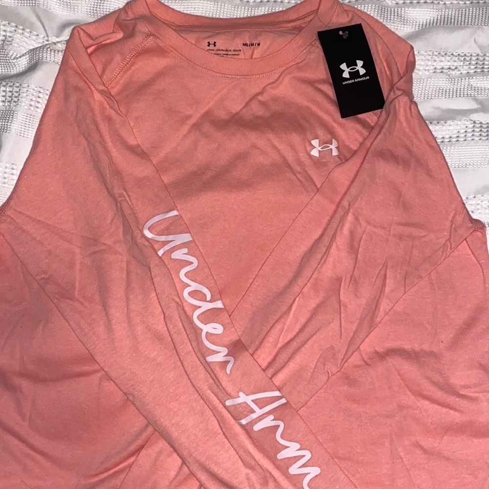 NWT Two Grey and Pink Under Armour Long Sleeve Shirts